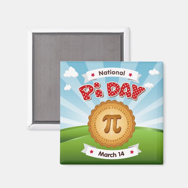 Imán Magnate Pi Day (Anverso/Reverso)