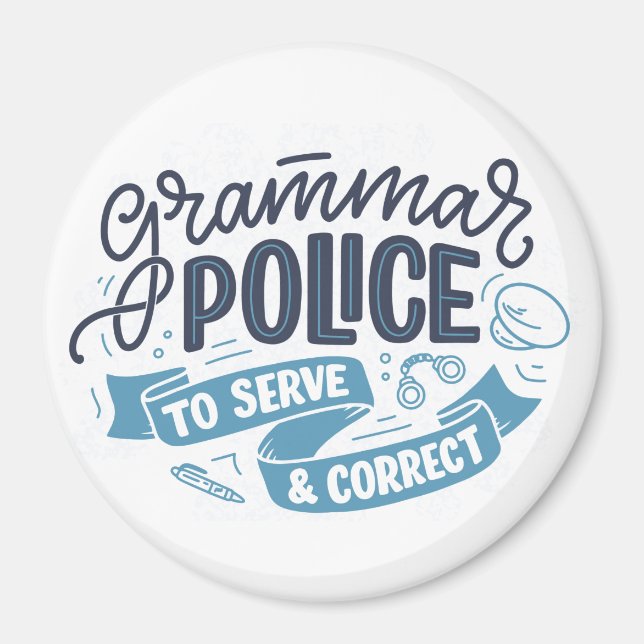Imán Magnate Policial Grammar (Frente)