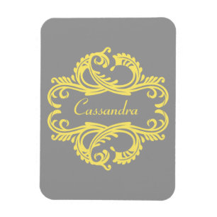 Imán Magnate premium Damask de Moda amarilla