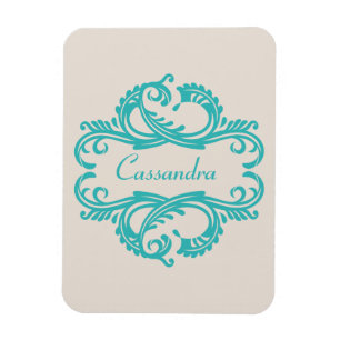Imán Magnate premium Damask de Moda verde azulada