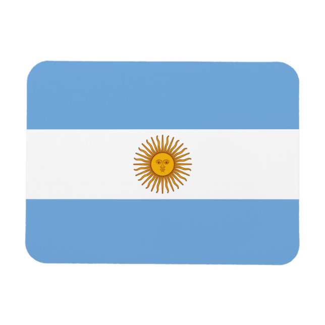 Imán Magnate Premium de Bandera Argentina (Horizontal)