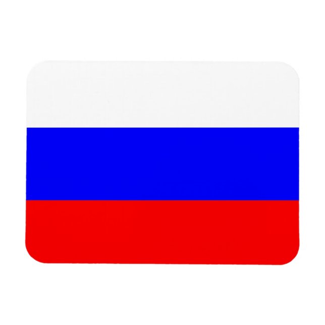 Imán Magnate Premium de Bandera de Rusia (Horizontal)