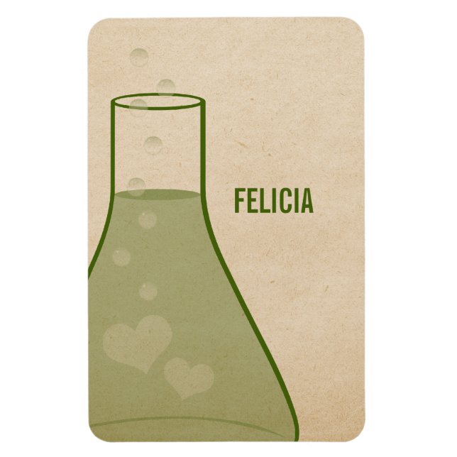 Imán Magnate Premium de Beaker Whimsical, Verde (Vertical)