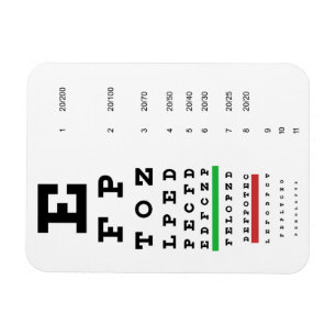 Imán Magnate Premium de Snellen Eye Chart