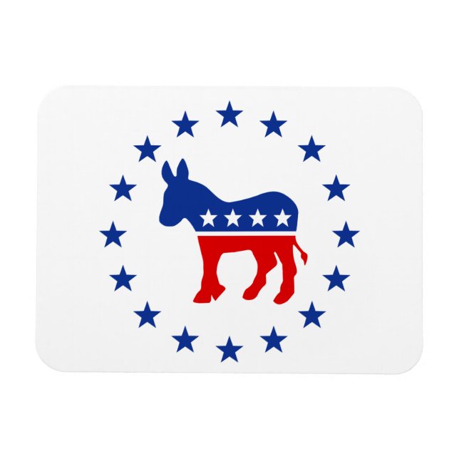 Imán Magnate premium Demócrata Donkey (Horizontal)