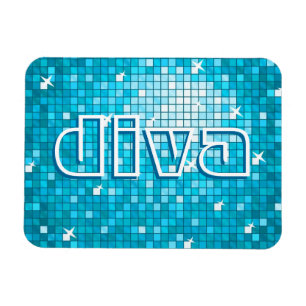 Imán Magnate premium Disco Tiles Blue 'diva'