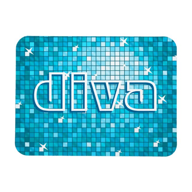Imán Magnate premium Disco Tiles Blue 'diva' (Horizontal)