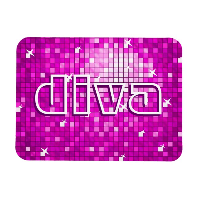 Imán Magnate premium Disco Tiles Rosa 'diva' (Horizontal)