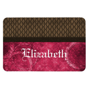 Imán Magnate premium gear Steampunk metalizado, rosa