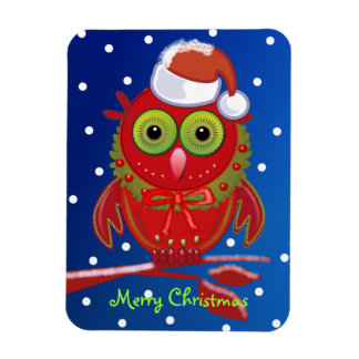 Imán Magnate premium personalizado con Santa Owl