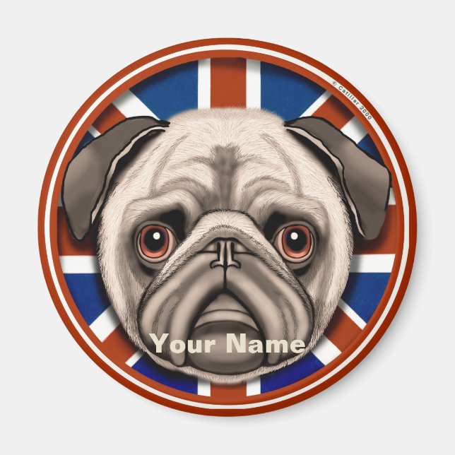 Imán Magnate Pug de Inglaterra (Frente)