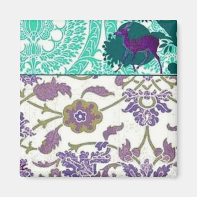 Imán Magnate púrpura y verde vintage (Frente)