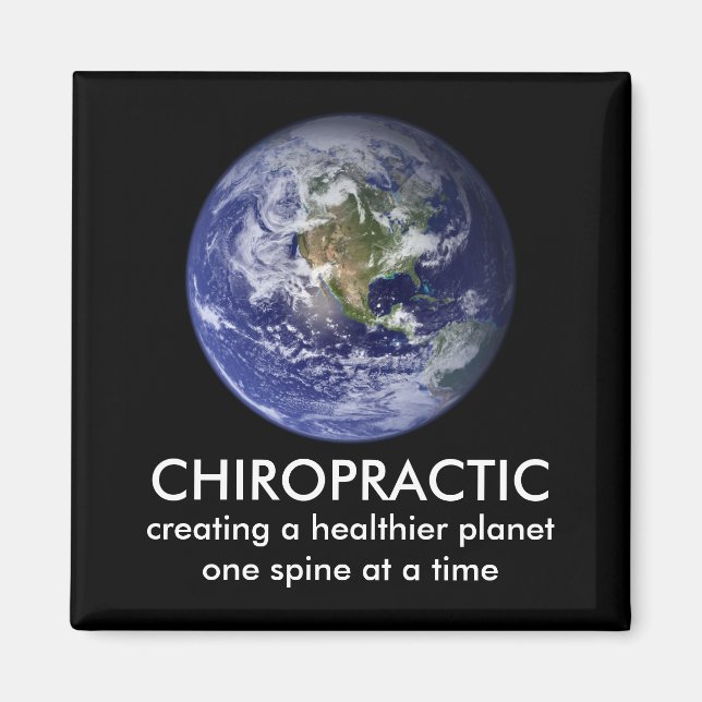 Imán Magnate quiropráctico de planeta saludable (Frente)