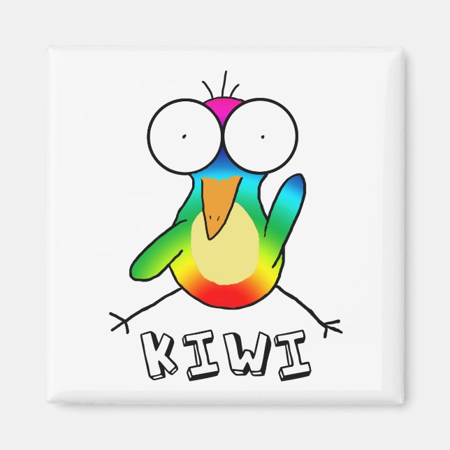 Imán Magnate Rainbow Kiwi (Frente)