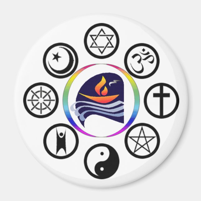 Imán Magnate redondo con logotipo PUC (Frente)