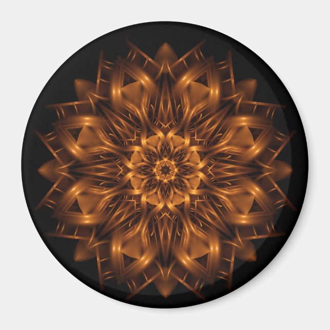 Imán Magnate redondo de medallón de cobre de oro antigu (Frente)