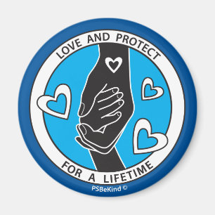 Imán Magnate redondo Love & Protect_2.5"