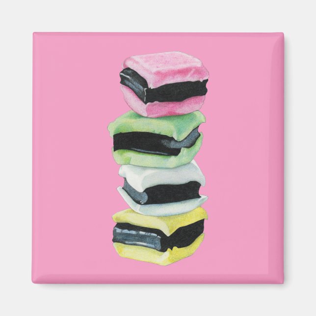 Imán Magnate rosa de Licorice Allanate (Frente)