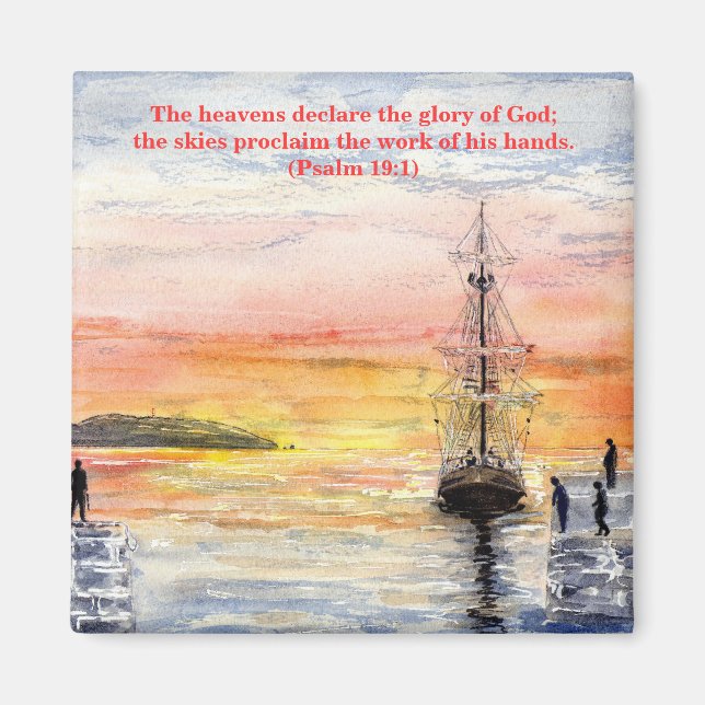 Imán Magnate 'Salmos y acuarelas' (Frente)