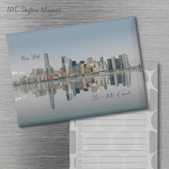Imán Magnate Skyline de la ciudad de Nueva York (NY Skyline Its a State of Mind Magnet)