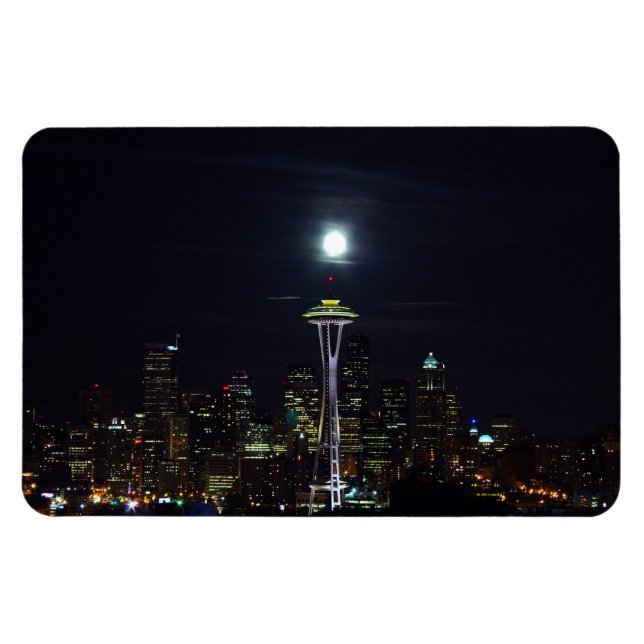 Imán Magnate Skyline de Seattle (Horizontal)