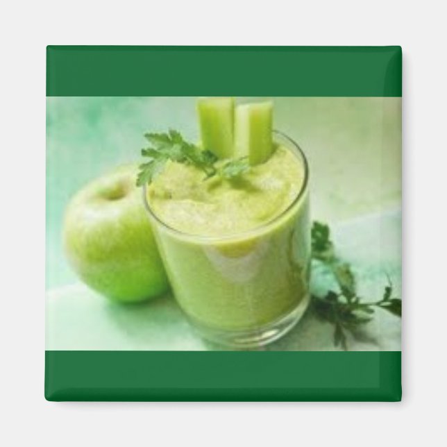 Imán Magnate Smoothie de la manzana verde (Frente)