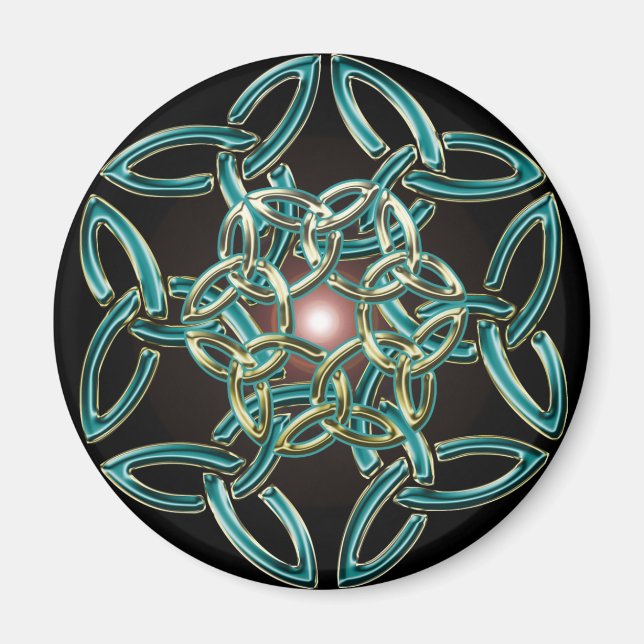 Imán Magnate Triquetra Circle Knot (Frente)