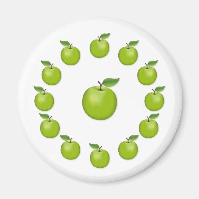 Imán Magnate verde de Apple (Frente)