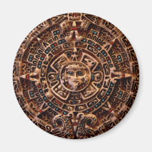 Imán Magnates artísticos "AZTEC SUN CALENDAR"
