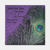 Magnates Bodas de pavo real morado y negro