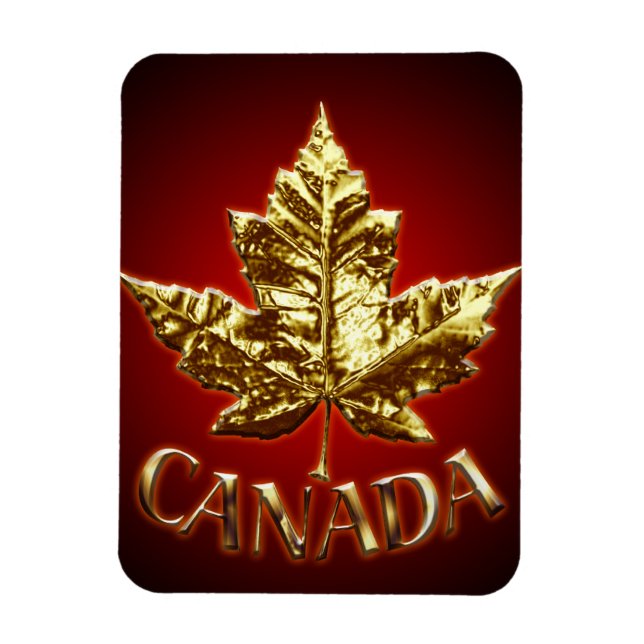 Imán Magnates Canada Fridge Magnet Gold Canada Souvenir (Vertical)
