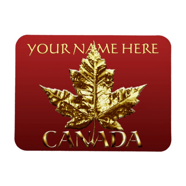 Imán Magnates Canada Fridge Magnet Gold Canada Souvenir (Horizontal)