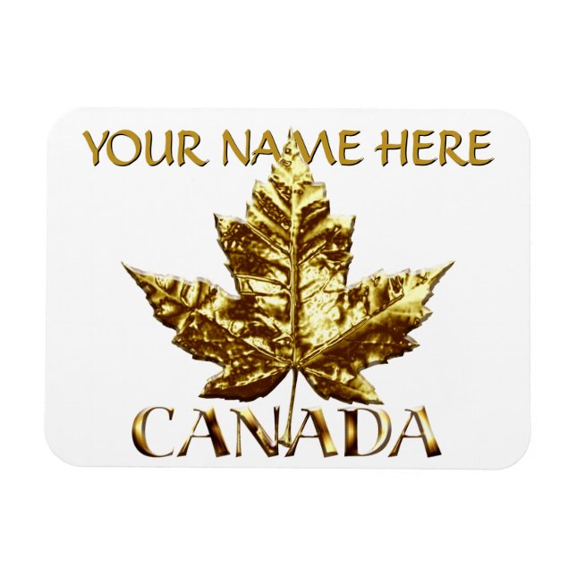 Imán Magnates Canada Fridge Magnet Gold Canada Souvenir (Horizontal)