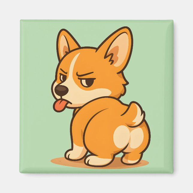 Imán Magnates Cute Corgi De Cocina | Dog Des Jugadores (Frente)