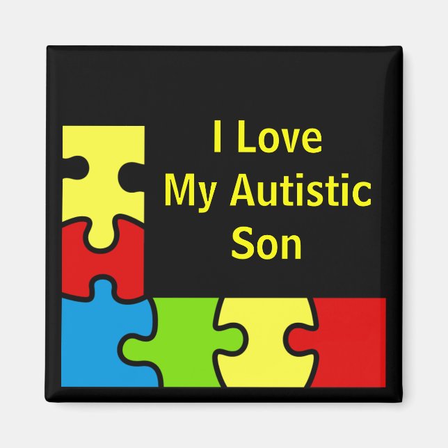 Imán Magnates de borde de autisismo personalizados pers (Frente)