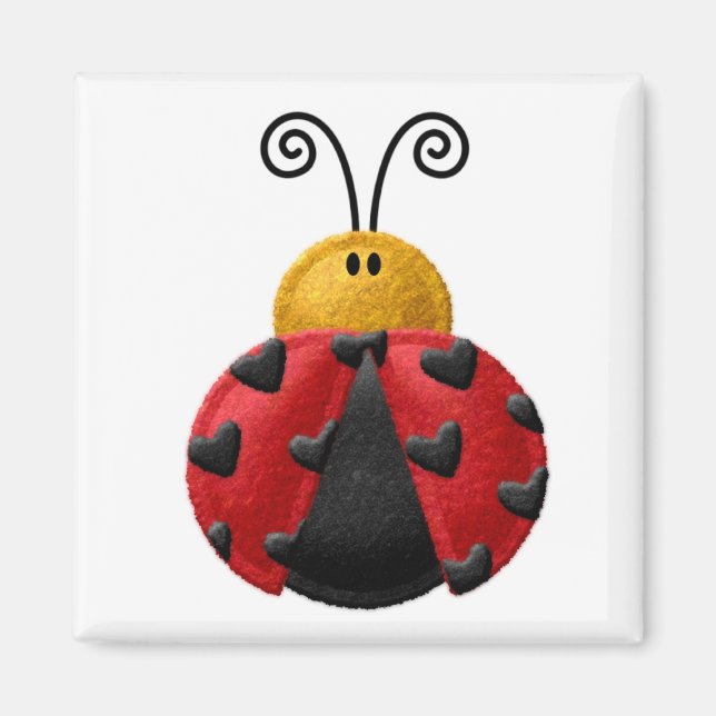 Imán Magnates de Cajón de LADYBUGS, refrigerador (Frente)