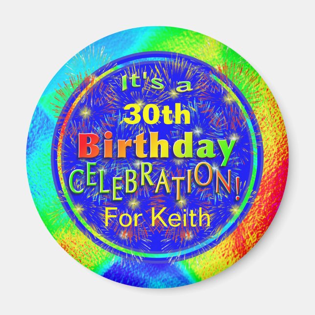 Imán Magnates de celebración de cumpleaños (Frente)