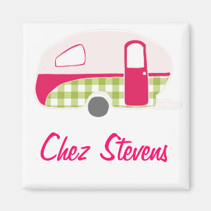 Imán Magnates de diseño de caravanas retro personalizad