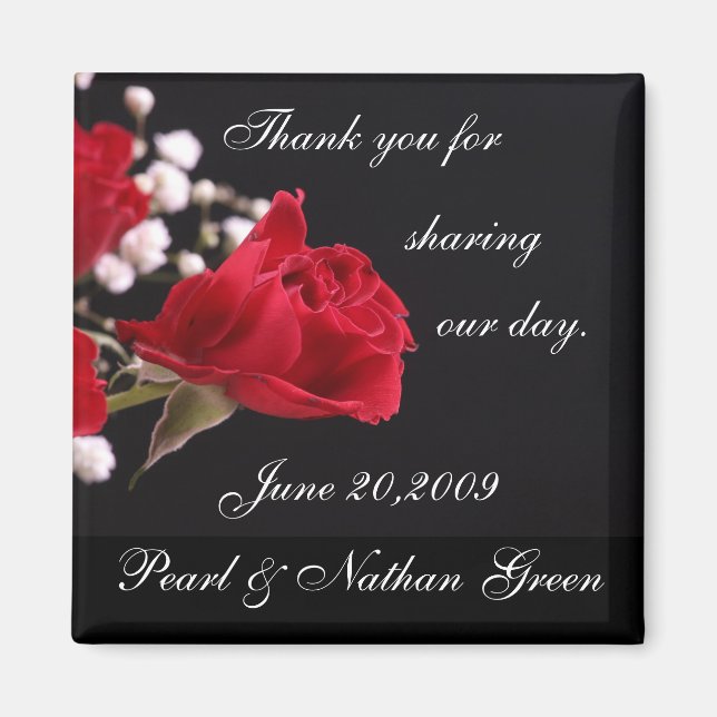 Imán Magnates de Favor de la Boda (Frente)