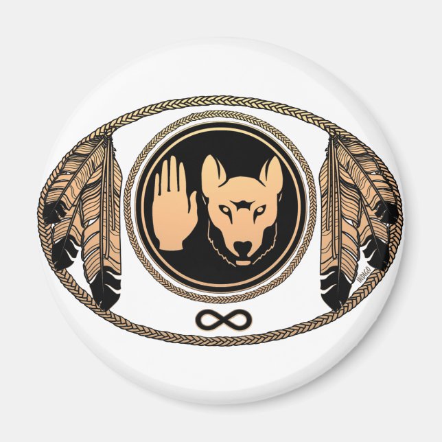 Imán Magnates de las Naciones Originarias regalo de art (Frente)