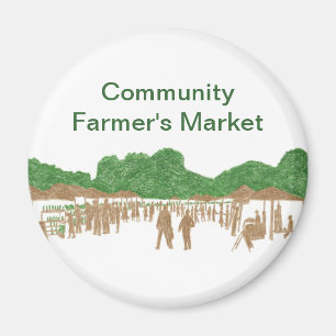 Imán Magnates de mercado de agricultores comunitarios