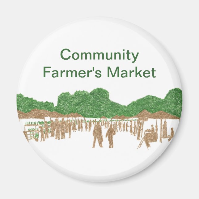 Imán Magnates de mercado de agricultores comunitarios (Frente)