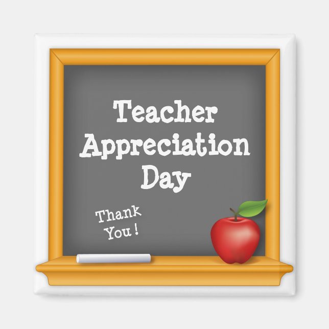 Imán Magnates de pizarra para el Día del Profesor (Frente)