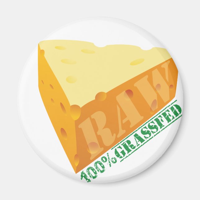 Imán Magnates de planetas orgánicos de queso crudo (Frente)