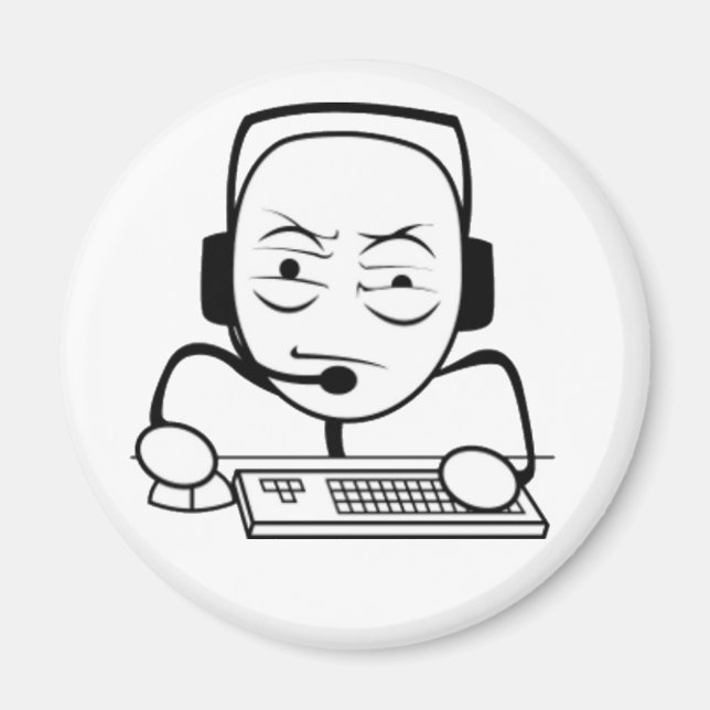 Imán Magnates de refrigerador de meme de Internet conec (Frente)