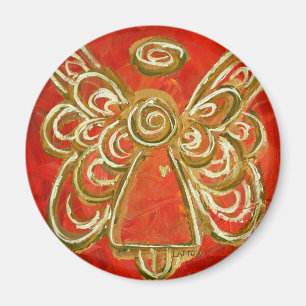 Imán Magnates de regalo de Angel Guardian Rojo