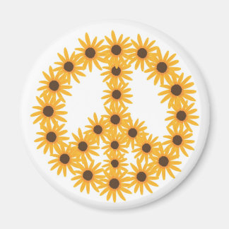 Imán Magnates de signos de paz de girasol