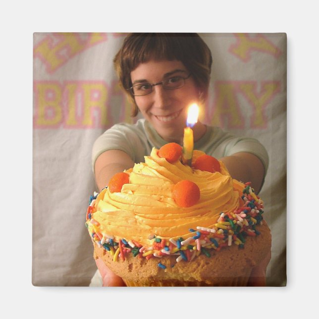 Imán Magnates De Torta De Aniversario (Frente)