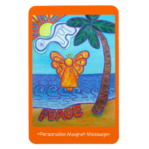 Imán Magnates personalizados de arte de Beach Joy Angel