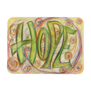 Imán Magnates Personalizados de arte de Word Hope inspi
